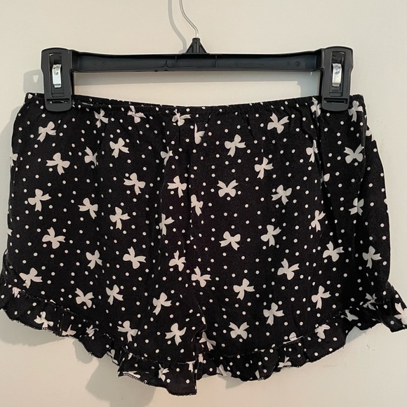 Blue rib Ruffled shorts - Picture 3 of 5